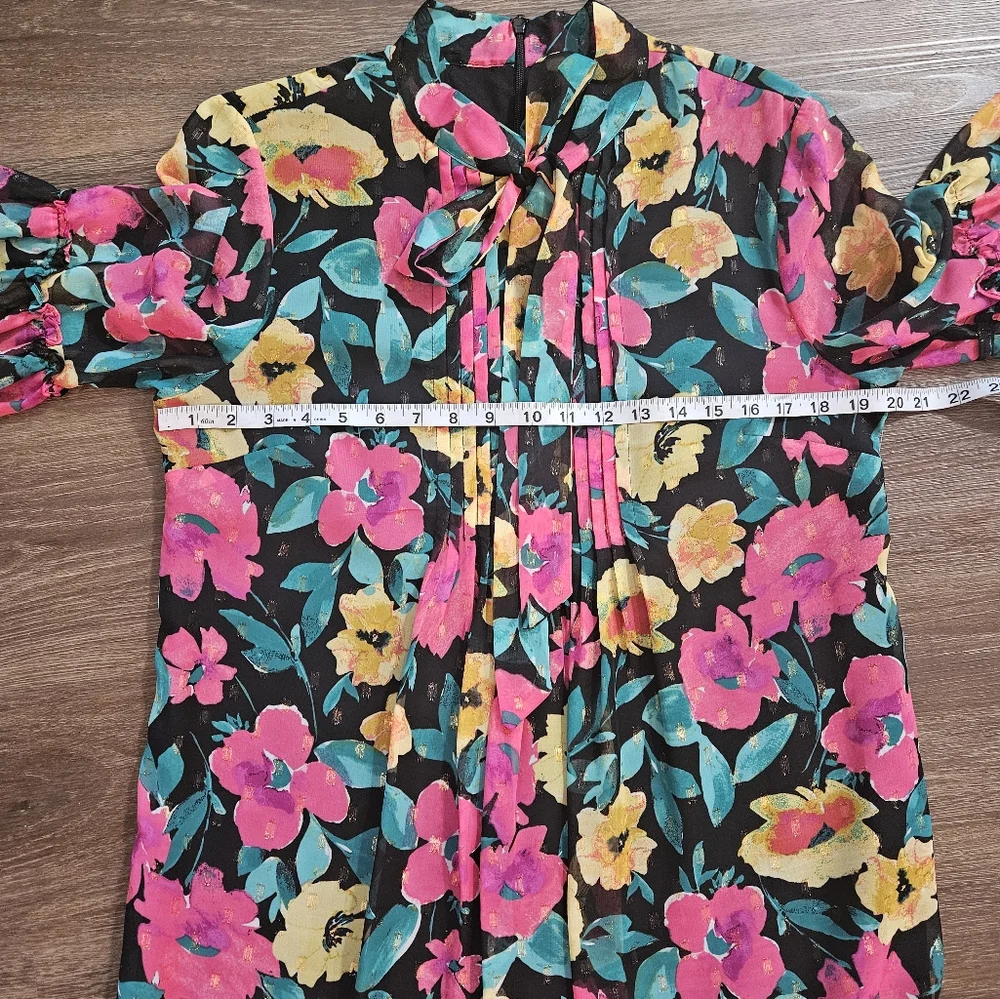 NWT Tahari Summer Shift Floral Print Mini Dress sz 10 - Picture 7 of 14